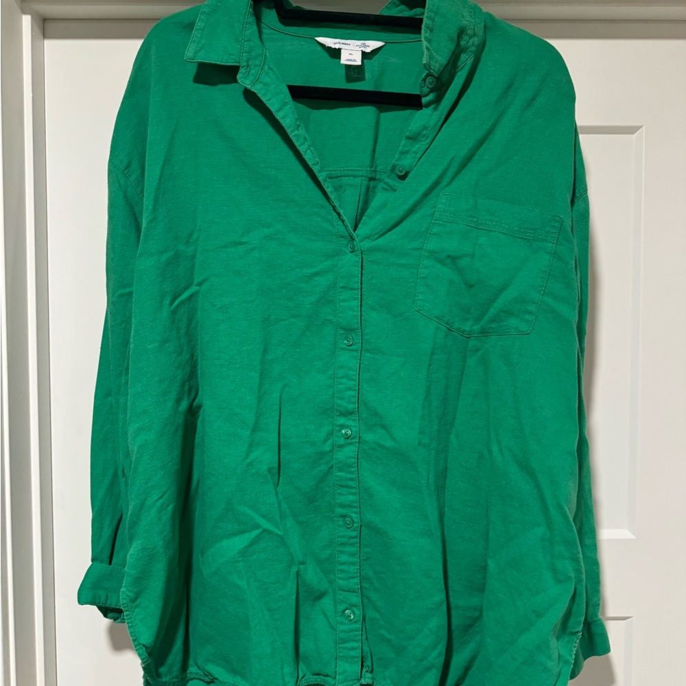 Old Navy Emerald Boyfriend Shirt